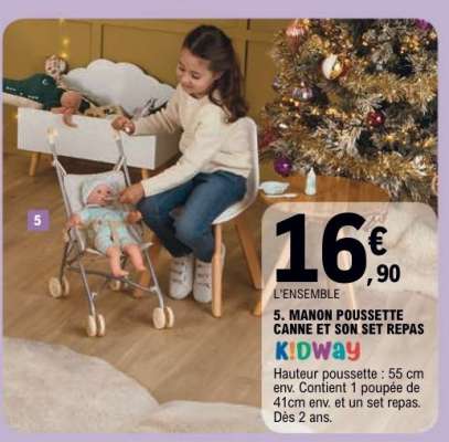 MANON POUSSETTE CANNE ET SON SET REPAS