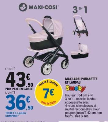 MAXI-COSI POUSSETTE ET LANDAU