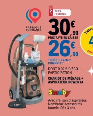 Chariot de ménage + Aspirateur Rowenta