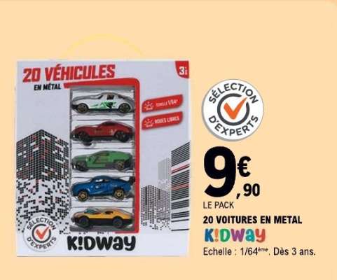 20 VOITURES EN METAL KIDWAY