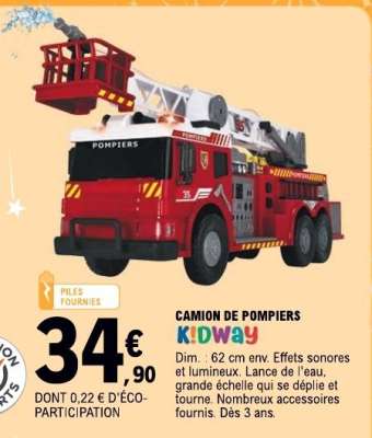 CAMION DE POMPIERS KIDWAY