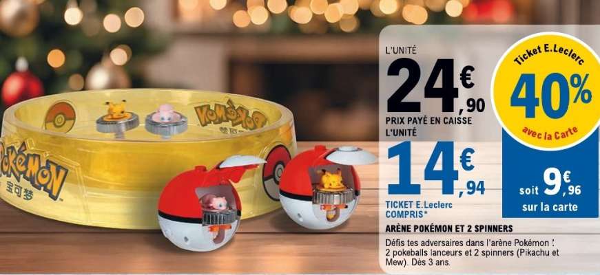 ARÈNE POKÉMON ET 2 SPINNERS