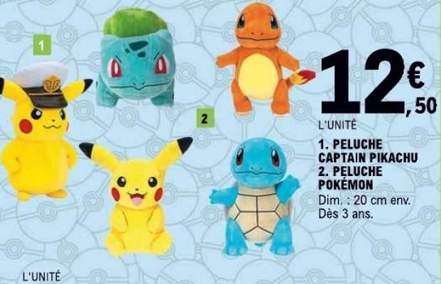 PELUCHE CAPTAIN PIKACHU / PELUCHE POKÉMON