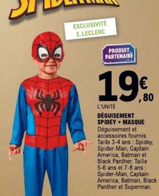 DÉGUISEMENT SPIDEY + MASQUE