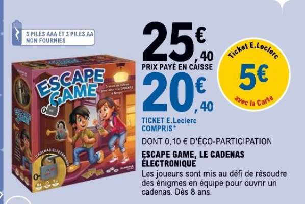 ESCAPE GAME, LE CADENAS ÉLECTRONIQUE