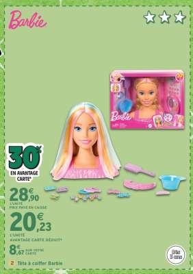 Tête à coiffer Barbie