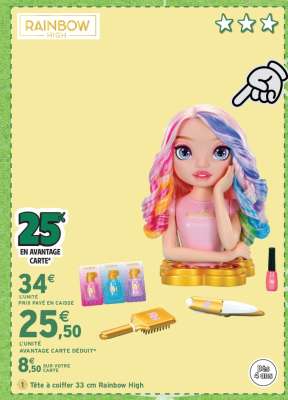 Tête à coiffer 33 cm Rainbow High