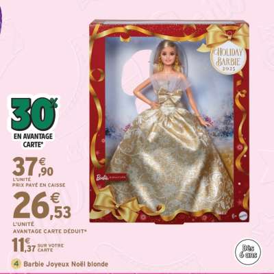 Barbie Joyeux Noël blonde