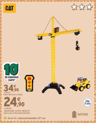 Grue XL radiocommandée 127 cm