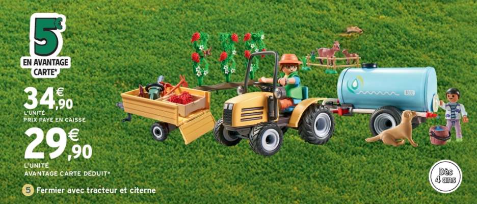 Fermier Avec Tracteur Et Citerne