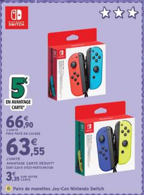 Paire de manettes Joy-Con Nintendo Switch