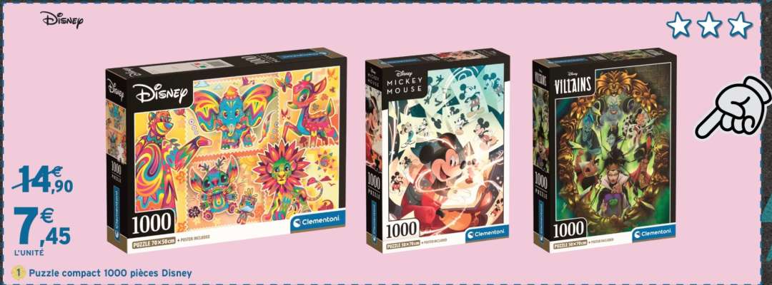 Puzzle compact 1000 pièces Disney