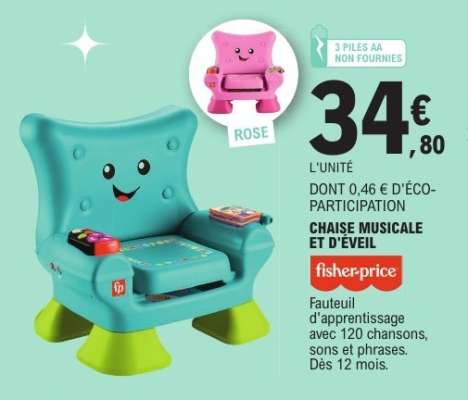 CHAISE MUSICALE ET D'ÉVEIL