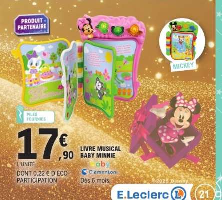 LIVRE MUSICAL BABY MINNIE