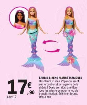 BARBIE SIRENE FLEURS MAGIQUES