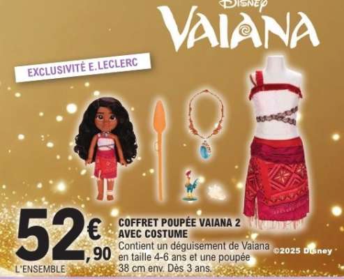 Coffret Poupée Vaiana 2 avec Costume