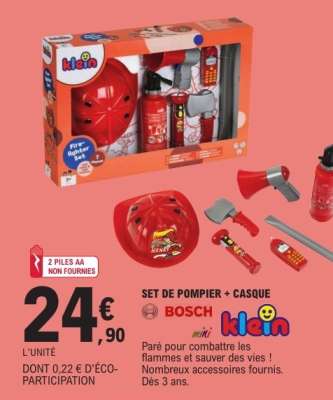 SET DE POMPIER + CASQUE