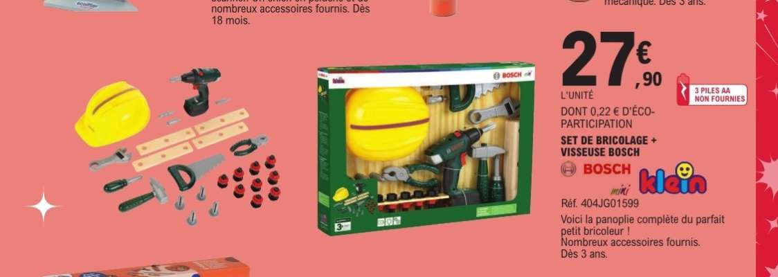 SET DE BRICOLAGE + VISSEUSE BOSCH