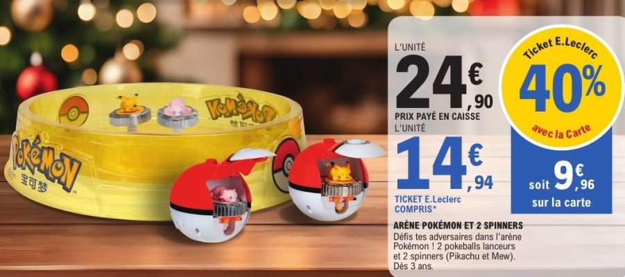 ARÈNE POKÉMON ET 2 SPINNERS