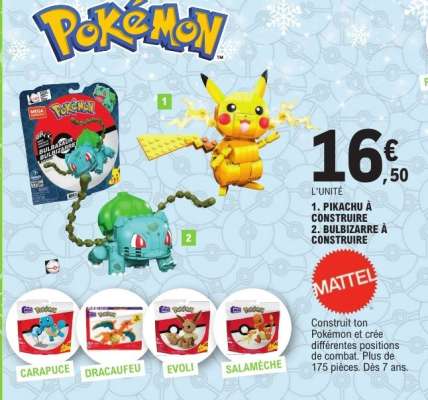 Pokémon - Pikachu à construire / Bulbizarre à construire