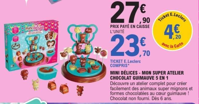 MINI DÉLICES - MON SUPER ATELIER CHOCOLAT GUIMAUVE 5 EN 1