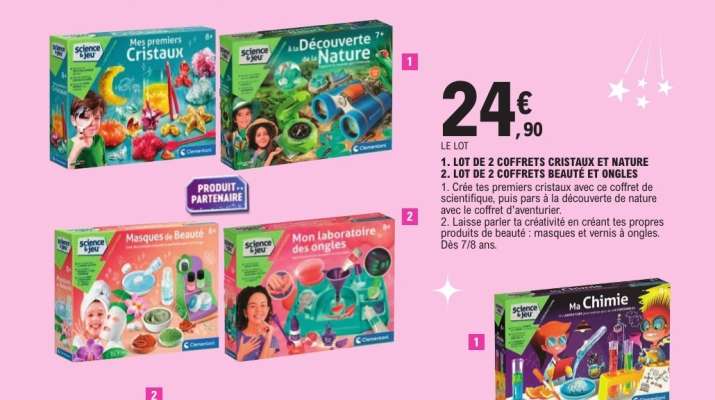 LOT DE 2 COFFRETS CRISTAUX ET NATURE / LOT DE 2 COFFRETS BEAUTÉ ET ONGLES