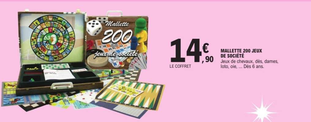 MALLETTE 200 JEUX DE SOCIÉTÉ