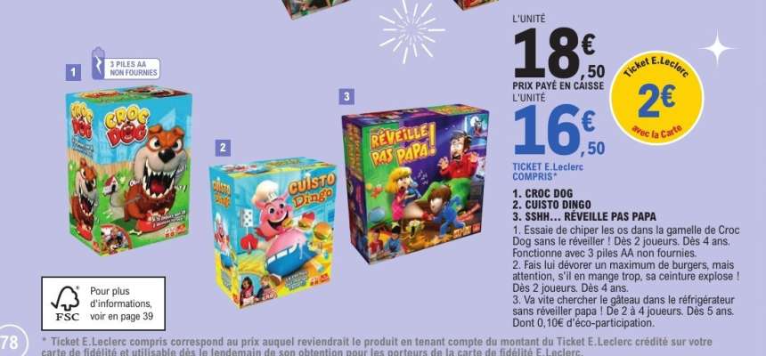 TICKET E.Leclerc COMPRIS