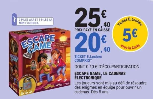 ESCAPE GAME, LE CADENAS ÉLECTRONIQUE