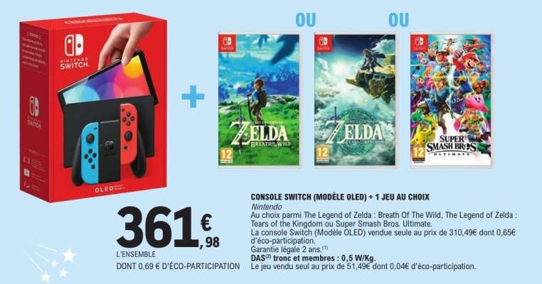 Console Switch (Modèle OLED) + 1 Jeu au choix