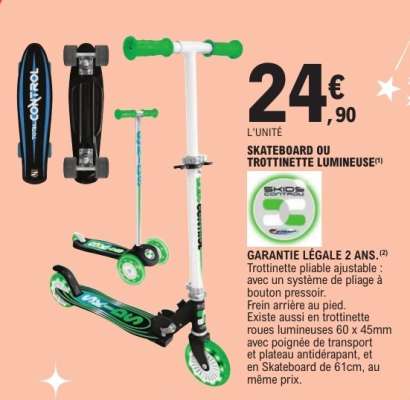 SKATEBOARD OU TROTTINETTE LUMINEUSE