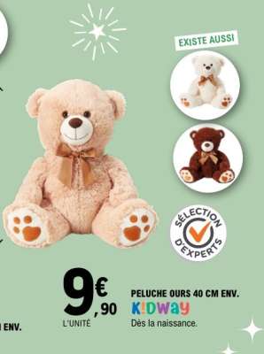 PELUCHE OURS 40 CM ENV.
