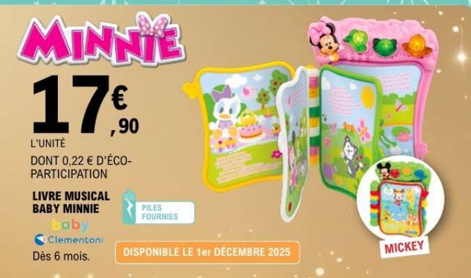 LIVRE MUSICAL BABY MINNIE