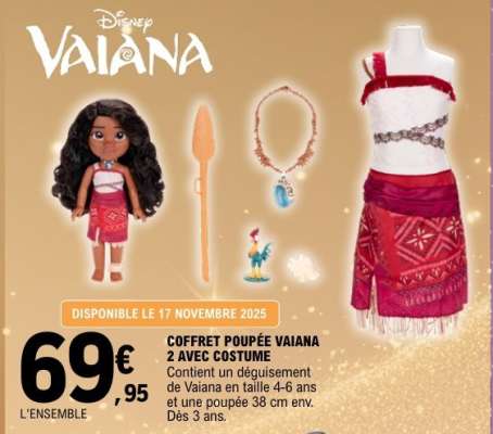 Coffret Poupée Vaiana 2 avec Costume