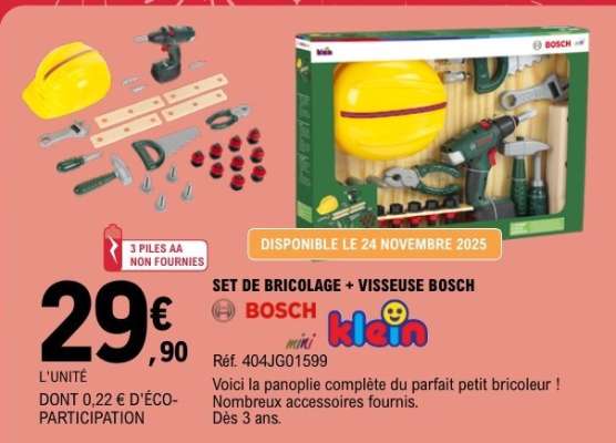 SET DE BRICOLAGE + VISSEUSE BOSCH