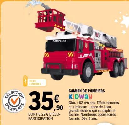 CAMION DE POMPIERS KIDWAY