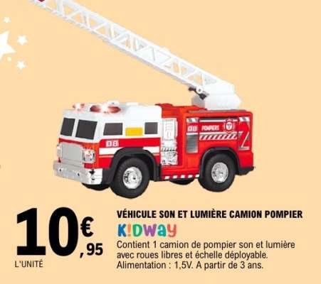 VÉHICULE SON ET LUMIÈRE CAMION POMPIER