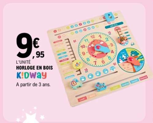 HORLOGE EN BOIS KIDWAY