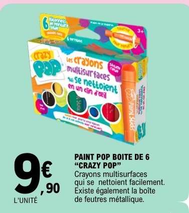 PAINT POP BOITE DE 6 “CRAZY POP”