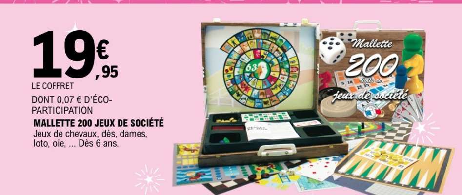 MALLETTE 200 JEUX DE SOCIÉTÉ