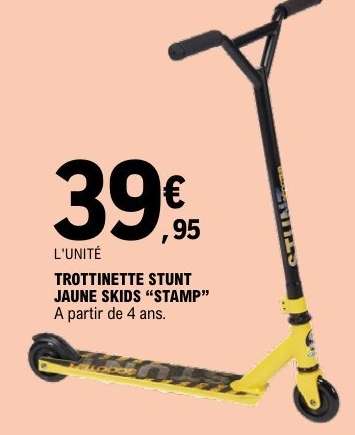 TROTTINETTE STUNT JAUNE SKIDS “STAMP”