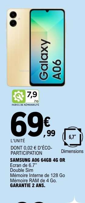Samsung A06 64GB 4G Or