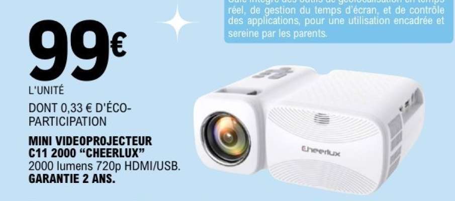 MINI VIDEOPROJECTEUR C11 2000 "CHEERLUX"
