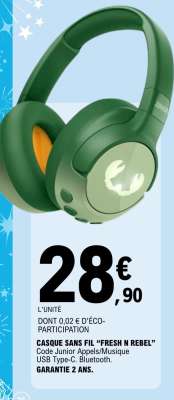 CASQUE SANS FIL “FRESH N REBEL”