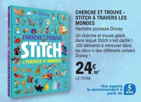 CHERCHE ET TROUVE - STITCH À TRAVERS LES MONDES