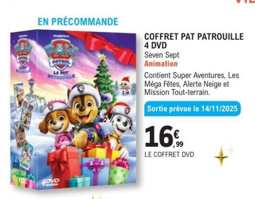 COFFRET PAT PATROUILLE 4 DVD