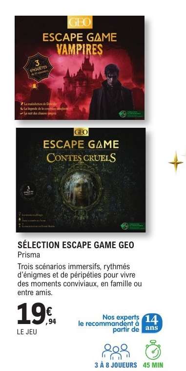 SÉLECTION ESCAPE GAME GEO