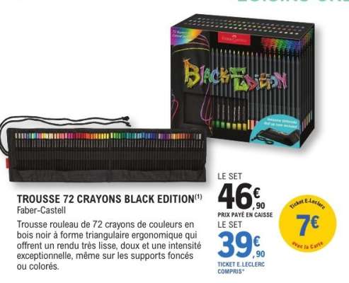 TROUSSE 72 CRAYONS BLACK EDITION