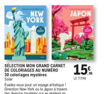 SÉLECTION MON GRAND CARNET DE COLORIAGES AU NUMÉRO