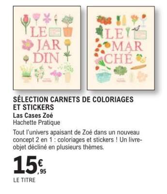 SÉLECTION CARNETS DE COLORIAGES ET STICKERS